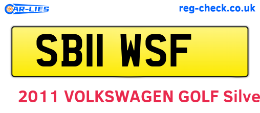 SB11WSF are the vehicle registration plates.