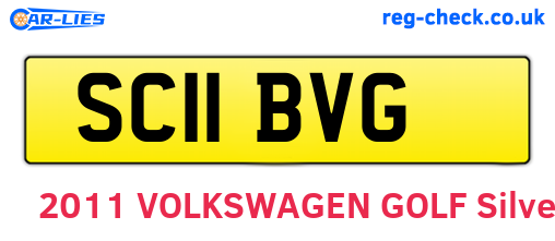 SC11BVG are the vehicle registration plates.
