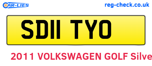 SD11TYO are the vehicle registration plates.