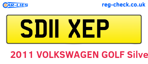 SD11XEP are the vehicle registration plates.