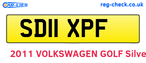 SD11XPF are the vehicle registration plates.