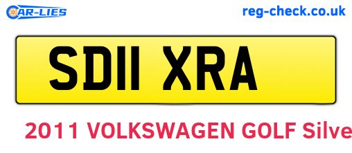 SD11XRA are the vehicle registration plates.
