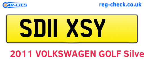 SD11XSY are the vehicle registration plates.