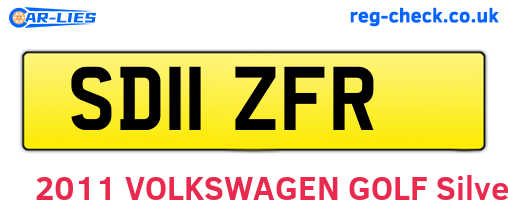 SD11ZFR are the vehicle registration plates.