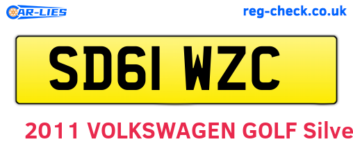 SD61WZC are the vehicle registration plates.