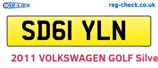 SD61YLN are the vehicle registration plates.