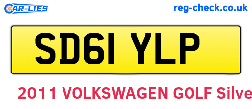 SD61YLP are the vehicle registration plates.