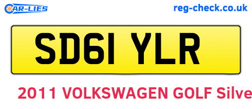 SD61YLR are the vehicle registration plates.