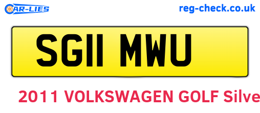 SG11MWU are the vehicle registration plates.
