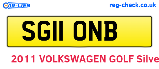 SG11ONB are the vehicle registration plates.