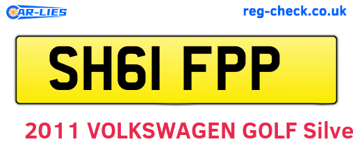 SH61FPP are the vehicle registration plates.