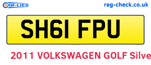 SH61FPU are the vehicle registration plates.