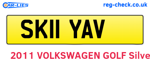 SK11YAV are the vehicle registration plates.