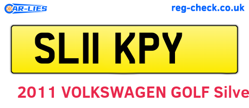SL11KPY are the vehicle registration plates.