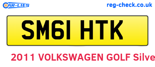 SM61HTK are the vehicle registration plates.