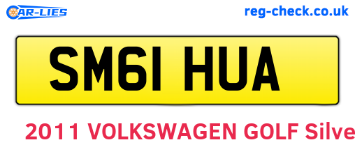 SM61HUA are the vehicle registration plates.