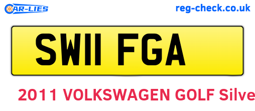SW11FGA are the vehicle registration plates.