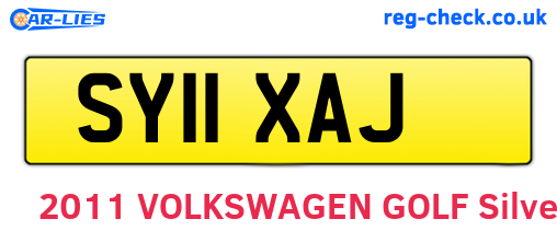 SY11XAJ are the vehicle registration plates.