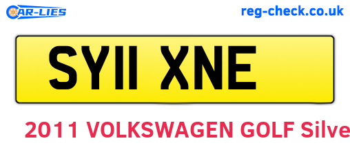 SY11XNE are the vehicle registration plates.