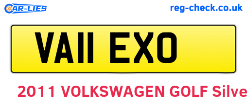 VA11EXO are the vehicle registration plates.