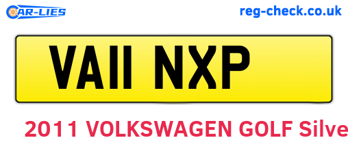 VA11NXP are the vehicle registration plates.