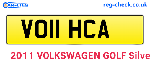 VO11HCA are the vehicle registration plates.