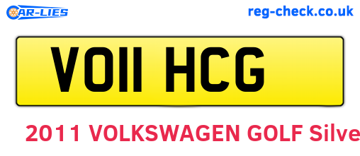 VO11HCG are the vehicle registration plates.
