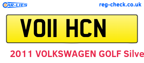 VO11HCN are the vehicle registration plates.