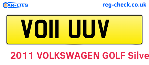 VO11UUV are the vehicle registration plates.
