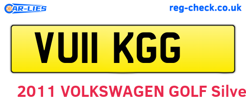 VU11KGG are the vehicle registration plates.