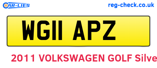 WG11APZ are the vehicle registration plates.