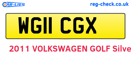 WG11CGX are the vehicle registration plates.