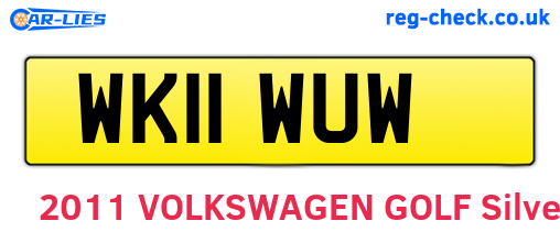 WK11WUW are the vehicle registration plates.