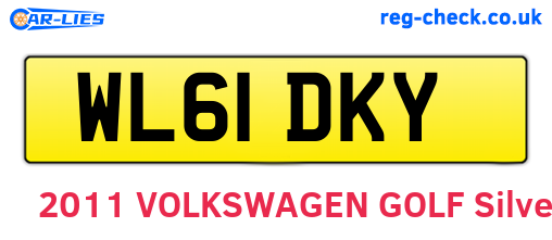 WL61DKY are the vehicle registration plates.