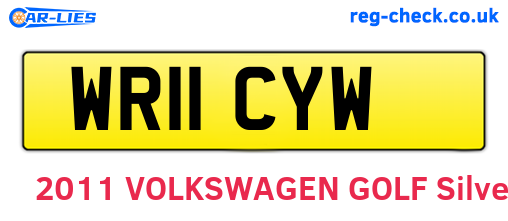 WR11CYW are the vehicle registration plates.