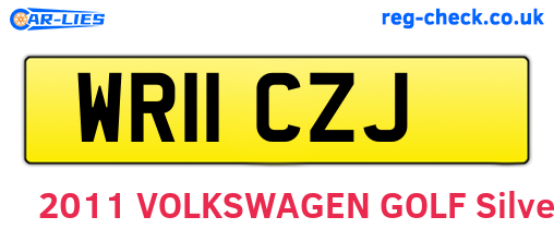 WR11CZJ are the vehicle registration plates.