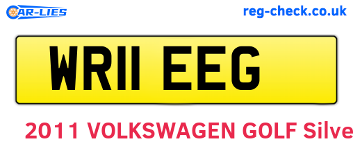 WR11EEG are the vehicle registration plates.