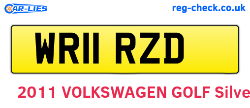 WR11RZD are the vehicle registration plates.