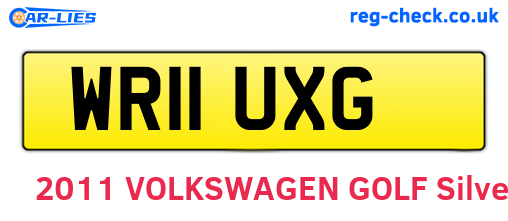 WR11UXG are the vehicle registration plates.