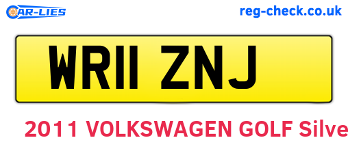 WR11ZNJ are the vehicle registration plates.