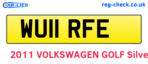 WU11RFE are the vehicle registration plates.