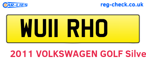WU11RHO are the vehicle registration plates.