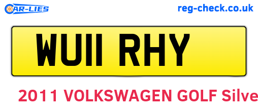 WU11RHY are the vehicle registration plates.
