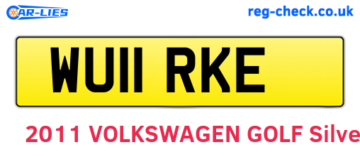 WU11RKE are the vehicle registration plates.
