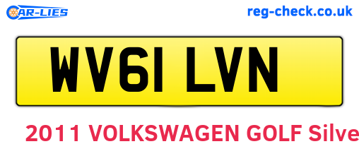 WV61LVN are the vehicle registration plates.