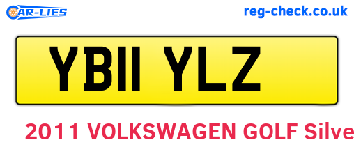 YB11YLZ are the vehicle registration plates.