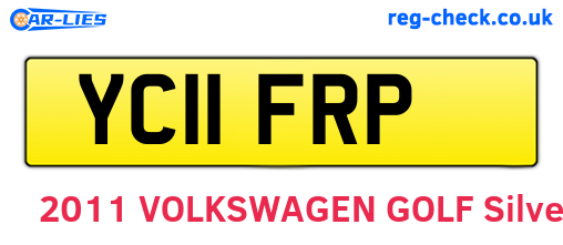 YC11FRP are the vehicle registration plates.