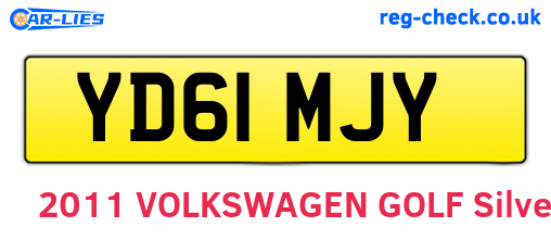 YD61MJY are the vehicle registration plates.