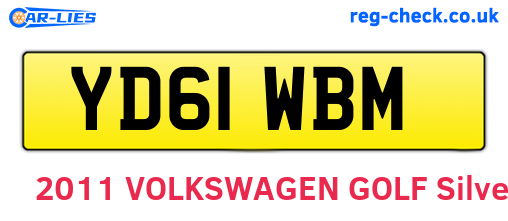 YD61WBM are the vehicle registration plates.