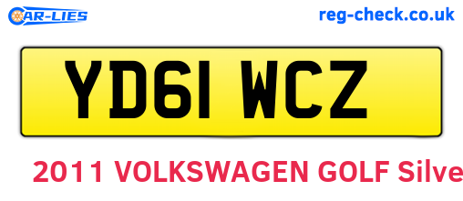 YD61WCZ are the vehicle registration plates.